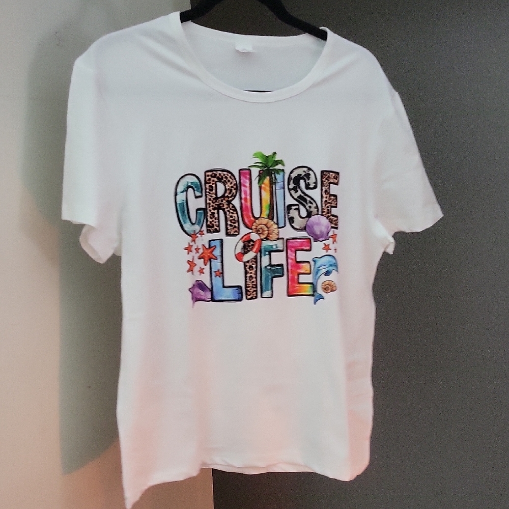 White 'Cruise Life' Graphic T-Shirt